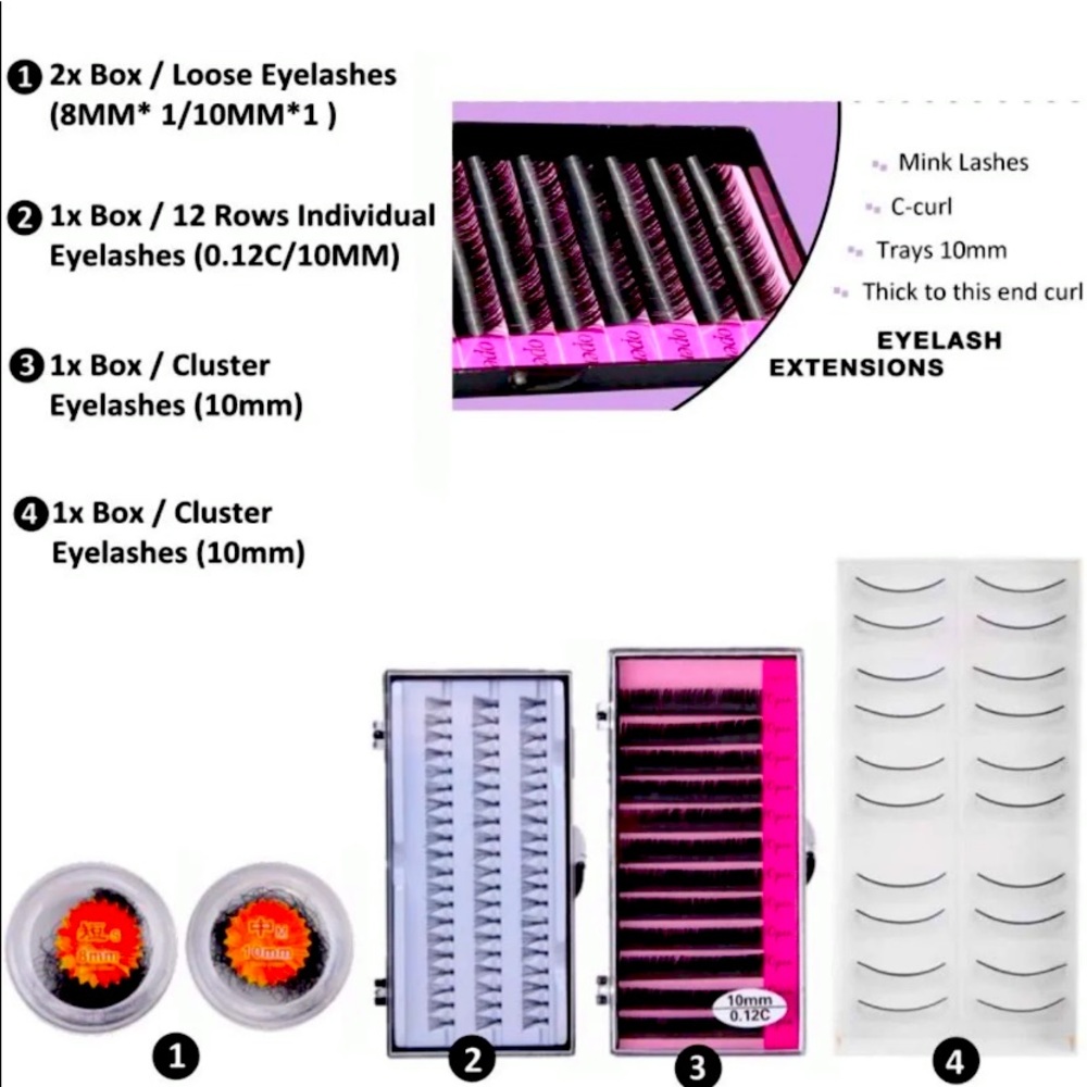 Lash extension practice equipment